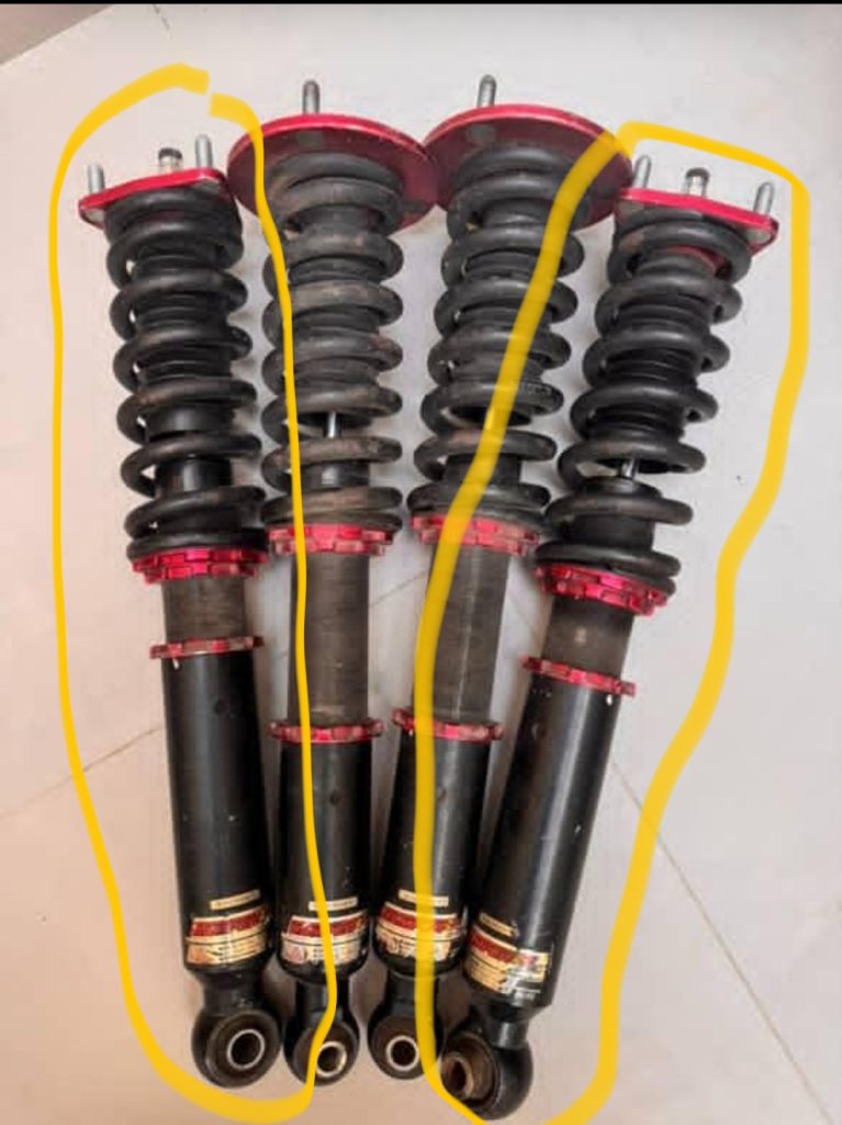 Used BLITZ ZZR adjustable coilovers, rear only, IS300